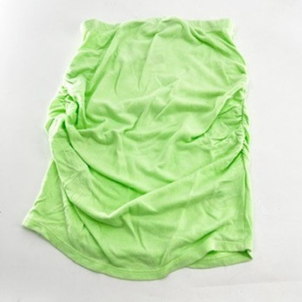 SUNDRY Women's Neon Green Ruched Tube‎ Skirt Size 1